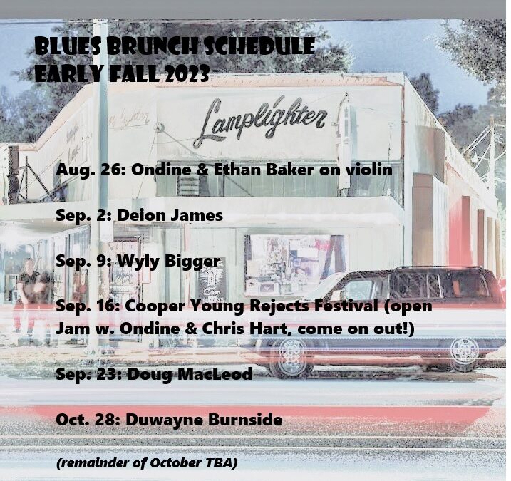 September, 2023 Blues Brunch Calendar